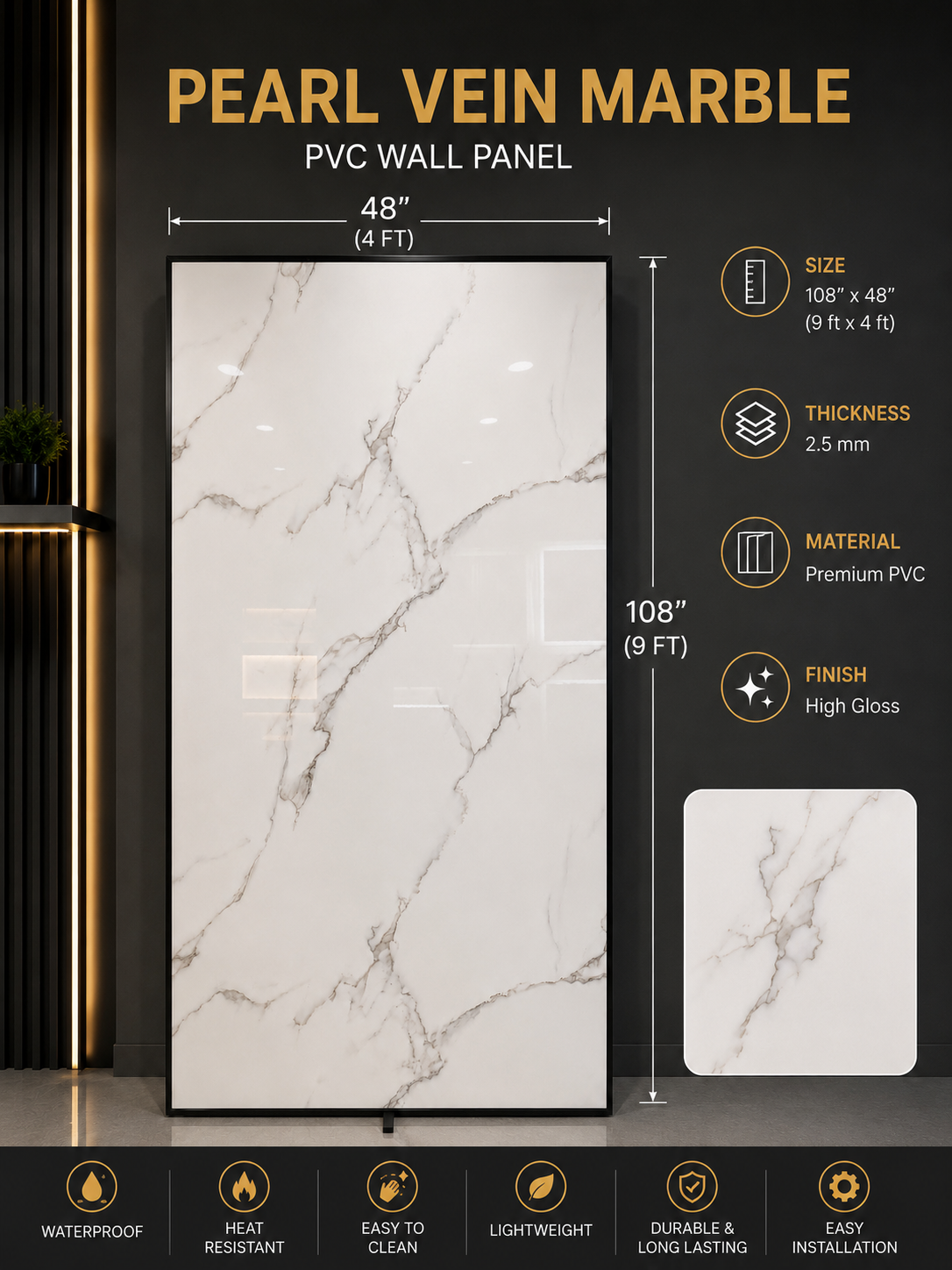 PVC Pearl Vein Marble