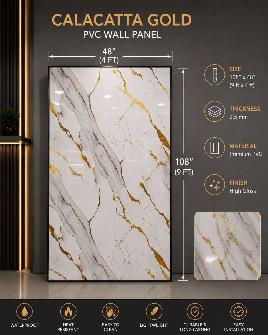 PVC Calacatta Gold