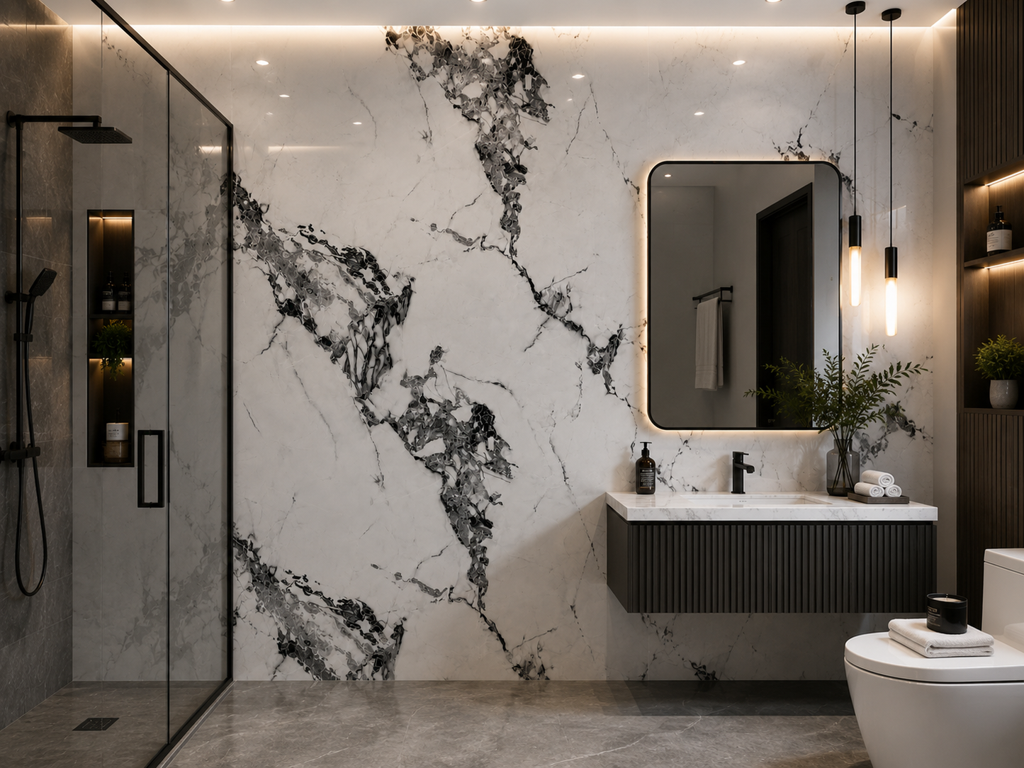 PVC Black Vein Marble