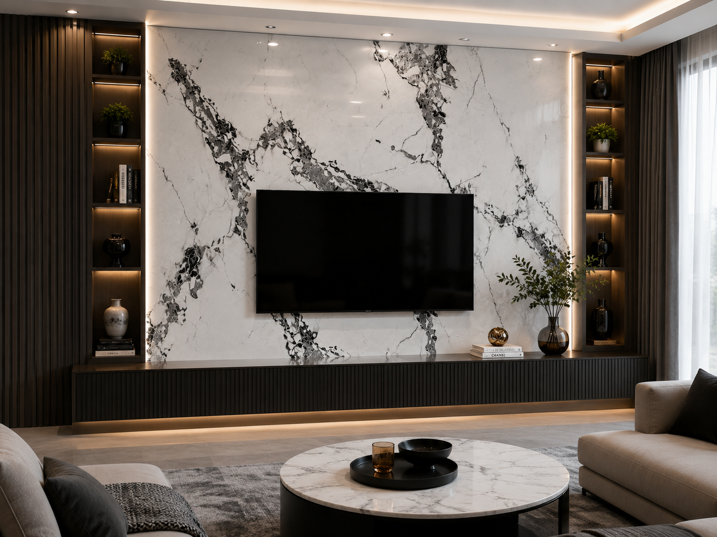 PVC Black Vein Marble